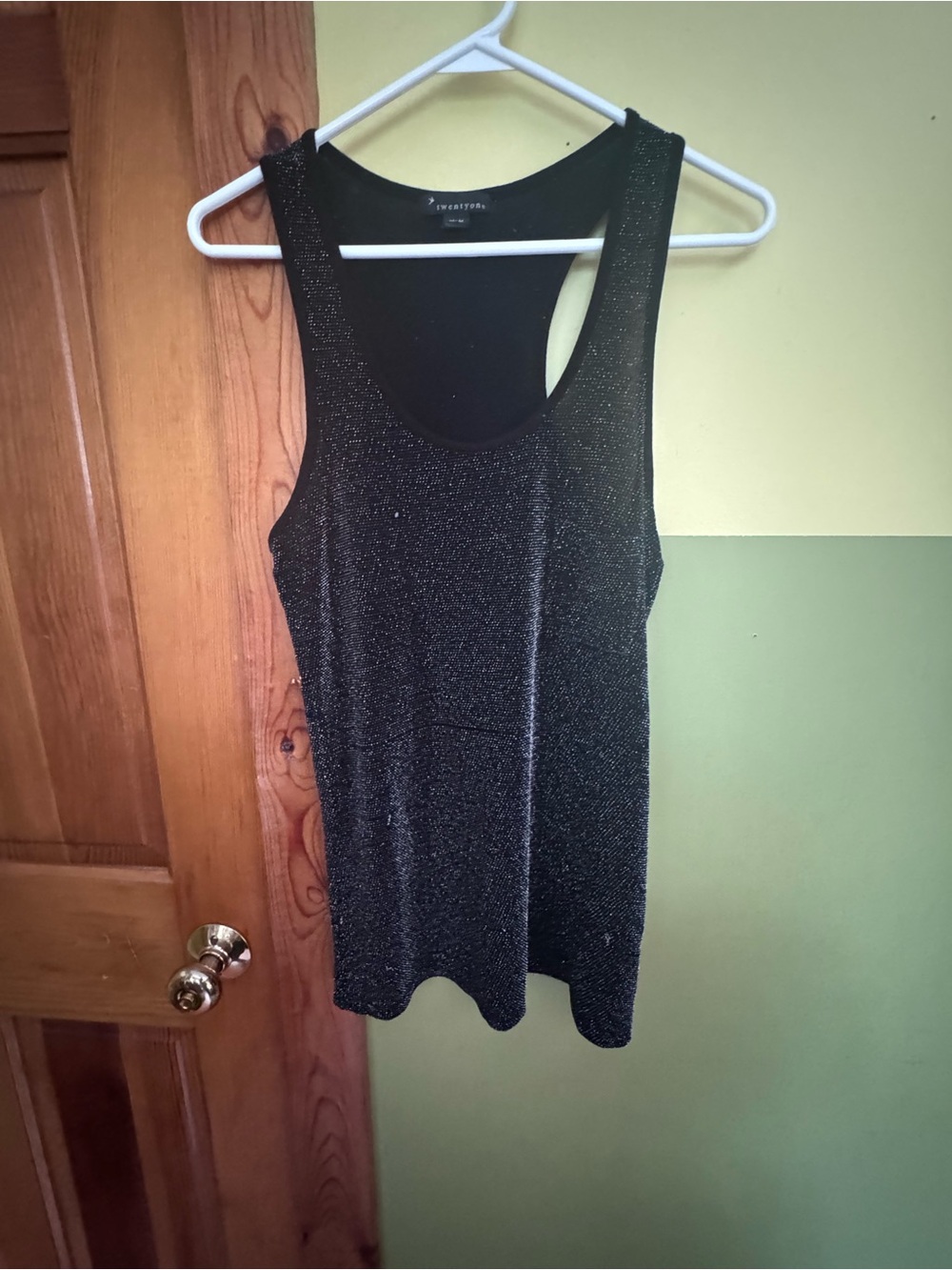 Forever 21 Black Shimmer Tank Top